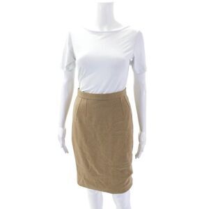 Dolce & Gabbana Womens wool Knee Length Pencil Skirt Beige Size EUR 40